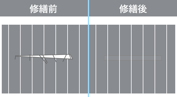 かけはぎで修繕